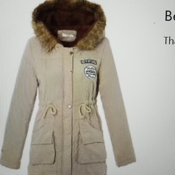 NWT Beige Anorak Hooded Coat Size 2XL - Picture 5 of 5